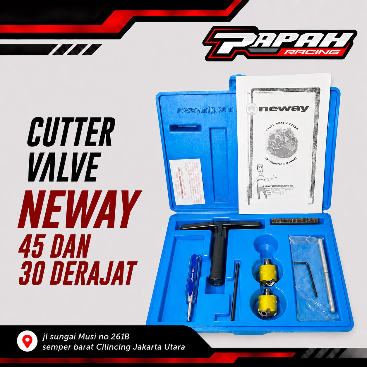 CUTTER VALVE NEWAY 45 DAN 30 DERAJAT